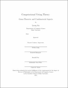 Computational Voting Theory: Game-Theoretic and Combinatorial Aspects