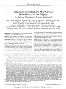 postoperative complication grades according to Clavien Dindo(CD)